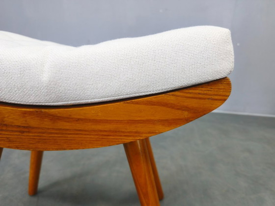 Image 1 of Pair of Mid Century Maple Wood Stools, 1960s Czechoslovakia