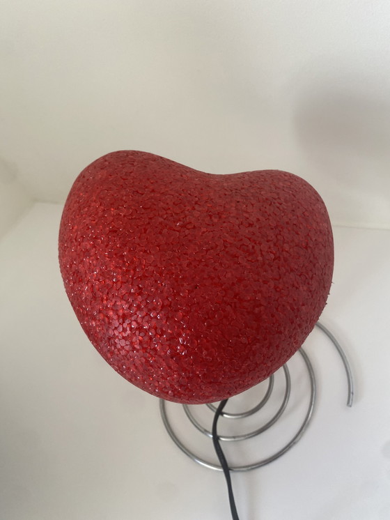 Image 1 of Lampada da tavolo a forma di cuore in stile Pop Art vintage - anni '80