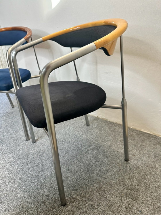 2 Henrik Tengler Danish Design Stühle Chairman Hansen & Sørensen, Esszimmerstühle, Eisen, Silber (Foto 10 von 15)