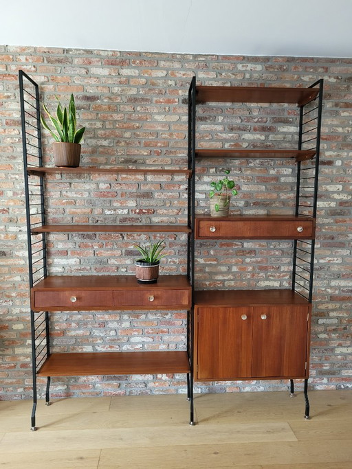 Sistema a parete vintage XL, Combineurop, unità a parete, Belgio, anni '60