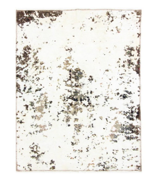 Tappeto Orientale Annodato a Mano Vintage Art Classico & Design a Rilievo 145 x 113 cm Colore Beige