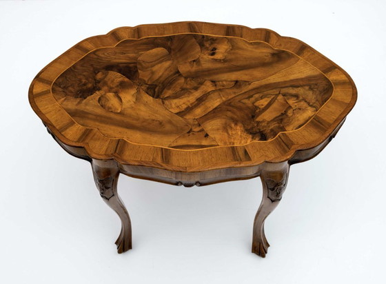 Image 1 of Baroque Style 20th Century Italian Walnut Coffee Table