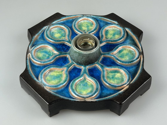 Image 1 of Lámpara de pared de cerámica de los años 60 y 70, diseño de la era espacial de mediados de siglo