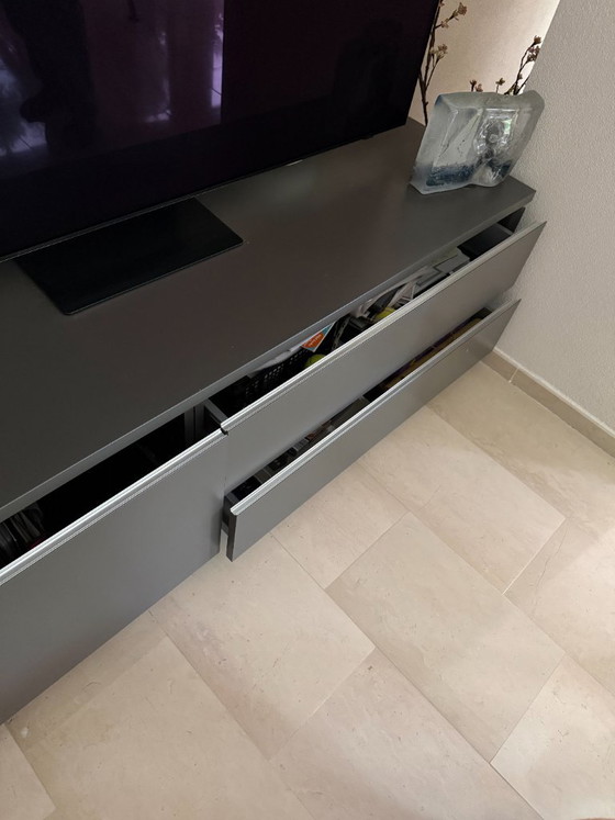 Grey TV Cabinet, TV furniture, Wood (photo 3 of 5)