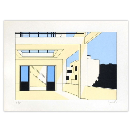 Jean-Pierre LYONNET Paris, Rue Mallet-Stevens 06 Signierter Siebdruck 1988