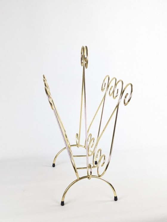 Image 1 of Porte-revue filaire doré 1960
