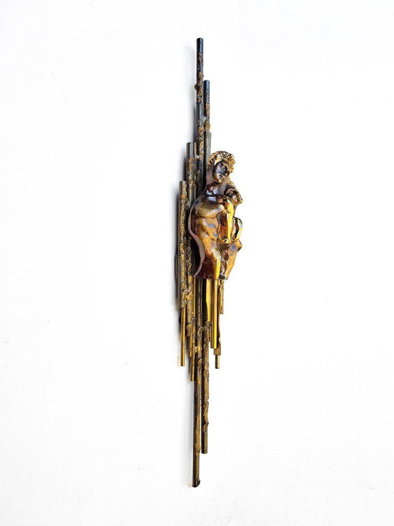 Wall sculpture Richard Richese – Wall decoration, Brass, Metal (photo 5 of 8)