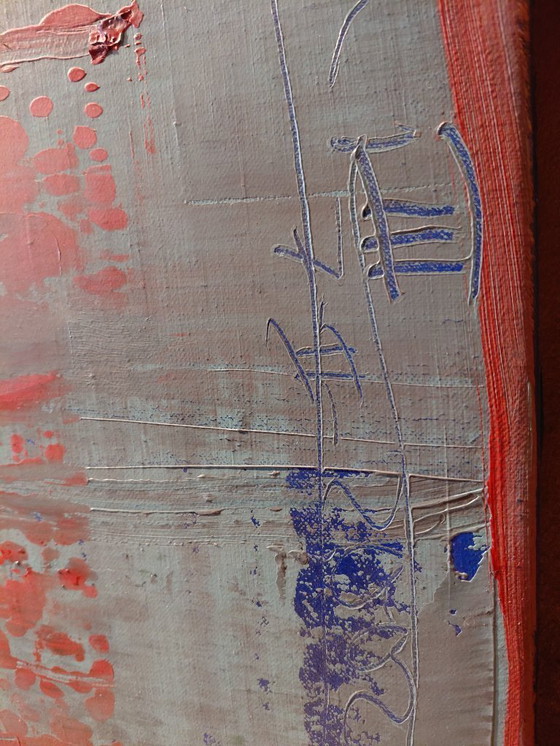 Image 1 of Simon Woudwijk 'Construction III' oil acrylic on canvas, unique! 