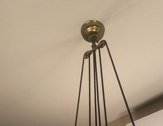 Image 1 of Handgemaakte koperen plafondhanglamp