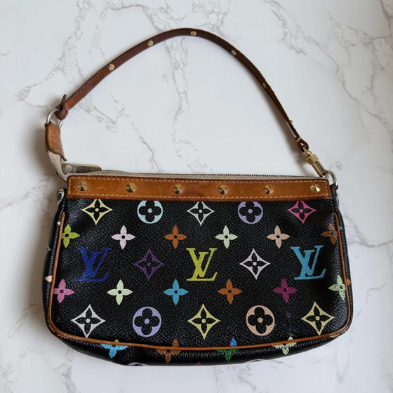 Louis Vuitton Monogram Multicolor Pochette Accessoires – Clutches, Lienzo, Ante, Vintage (photo 3 of 22)