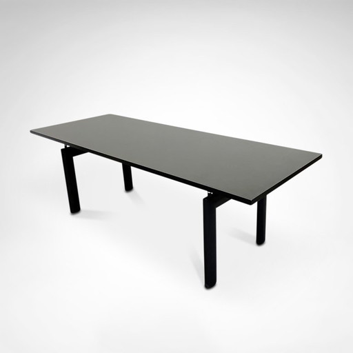 Früher LC6 Stahl- und Holz-Esstisch von Le Corbusier et al. für Cassina 1980er