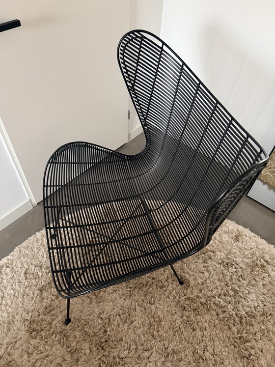 1x HKliving Rotan Egg Chair/ Fauteuil- Black – Kuipstoelen, Metal (photo 2 of 6)
