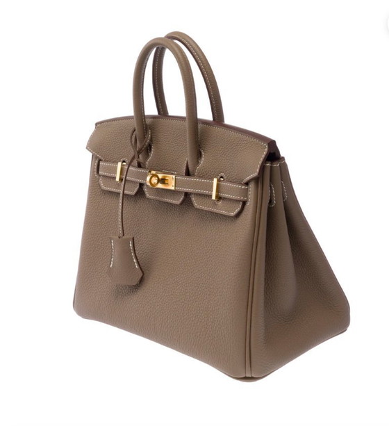 Image 1 of Sac HERMES Birkin 25 en cuero Étoupe - 103575
