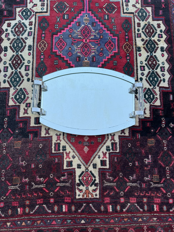 Art Deco Mirror and Glass Tray – Table accessories, Metal (photo 2 of 13)