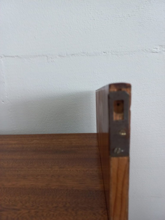 Image 1 of 1950s/60s Scandinavian wall cabinet wall rack (teak-pine veneer)