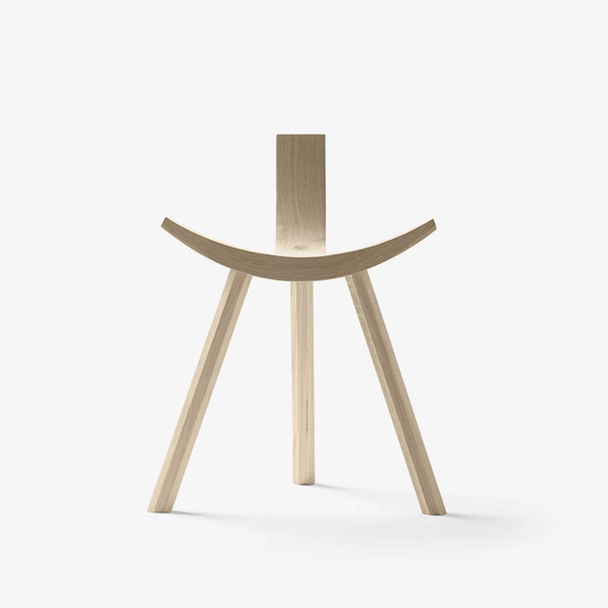 Image 1 of Alki - Hiruki stool 100% solid oak 