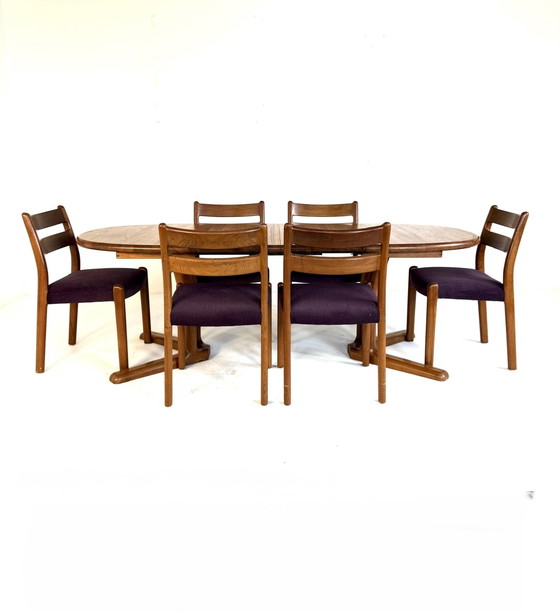 Image 1 of Vintage XL extendable Danish dining table, Dyrlund '70