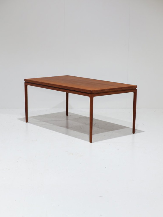 Mesa de comedor rectangular extensible de Johannes Andersen, teca danesa, década de 1960. – Mesas de comedor (photo 3 of 17)