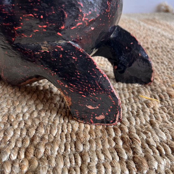 Image 1 of Tavolino da caffè in legno intagliato con testa di ariete doppia, circa 1970