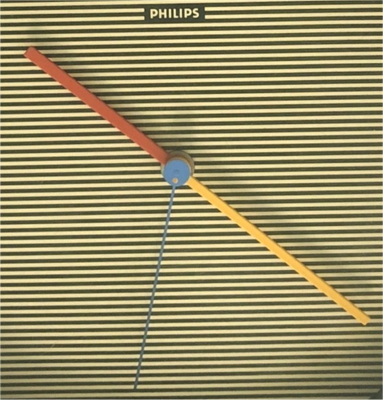 Image 1 of Vintage PHILIPS HR5882 wandklok – 25 cm – modernistisch design uit de jaren 70/80