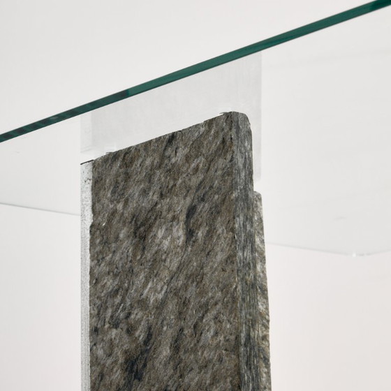 MK10339 Consolle in Vetro e Pietra Ardesia – Console, Stone (photo 5 of 11)
