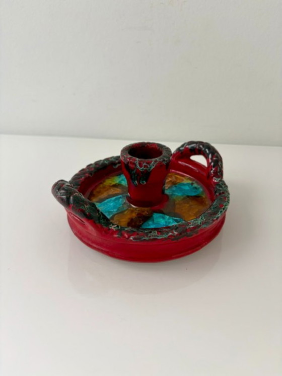 Expressive Brutalist Candle Holder with Glass Mosaic – Bienal, Ceramic (photo 13 of 15)