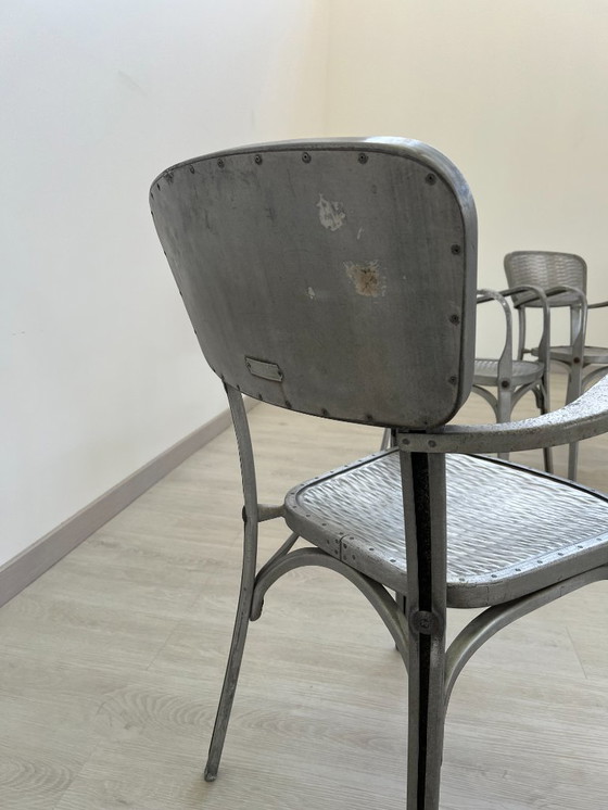 Image 1 of Aluminiumstühle - Avec-Plakette « Gaston Viort - Salon de Provence »