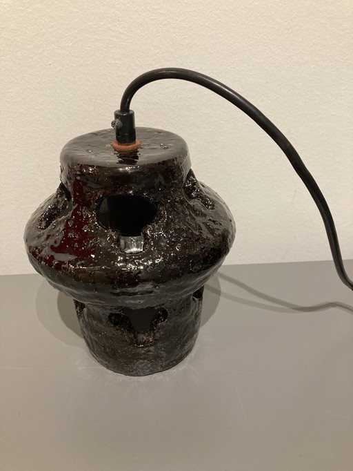 Lampada a sospensione brutalista vintage