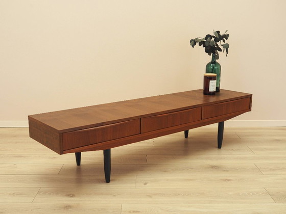 Dänisches Sideboard mit Teakfurnier und drei Schubladen, 1970er Jahre – Kommoden, Wood (photo 6 of 10)
