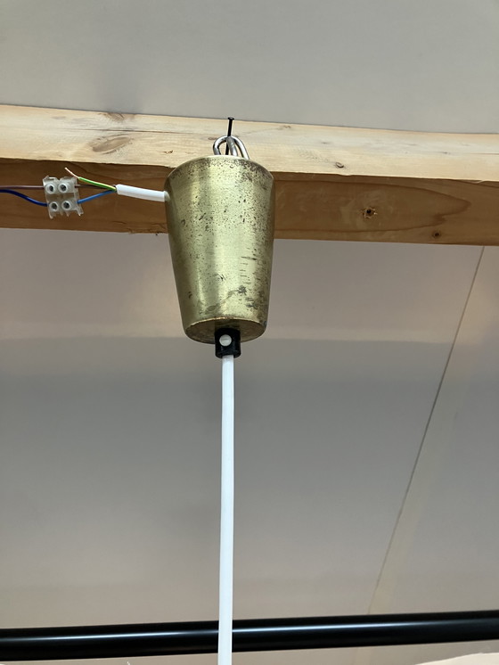 Image 1 of Suspension vintage en verre dépoli Kalmar Franken années 1950/60