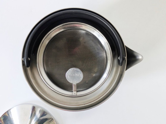 Tetera Bodum "Teaball" de Carsten Jørgensen, acero inoxidable, años 80 Memphis – Accesorios de cocina, Metal (photo 6 of 16)