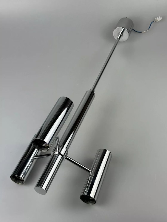 Image 1 of 60s 70s 6-light Sputnik chandelier by Hustadt Leuchten Germany