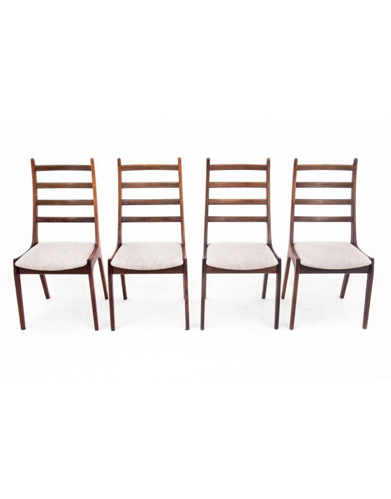 Image 1 of Juego de 4 sillas, diseño danés, años 60.