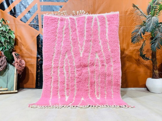 Image 1 of Rosafarbener Berberteppich aus Naturwolle 200cmx300cm