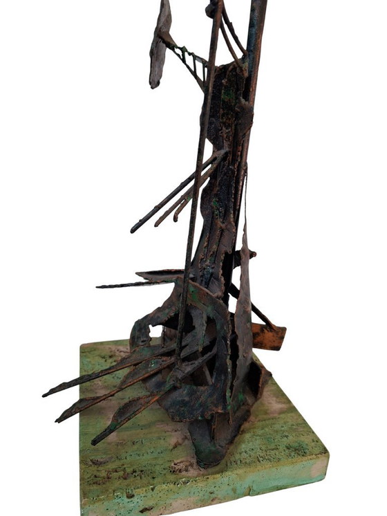 Image 1 of Brutalistische Kupferskulptur „Don Quijote“ – Eine Designikone der Mitte des 20. Jahrhunderts