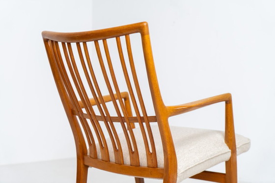 Image 1 of Fauteuil à bascule « ML33 » de Hans J. Wegner pour A. Mikael Laursen (Danemark, années 1950).