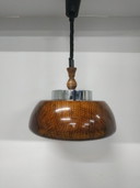 Suspension design « nid d'abeille » style années 60-70, couleur or marron (hauteur réglable).