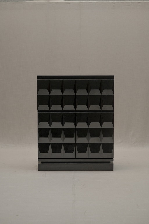 Brutalist Diamond Shape Cabinet