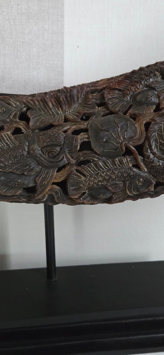 Image 1 of Grote, fijn bewerkte buffelhoorn (ref. 4119)