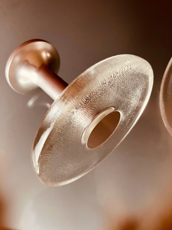 Image 1 of Set of 70s glass design wall hooks