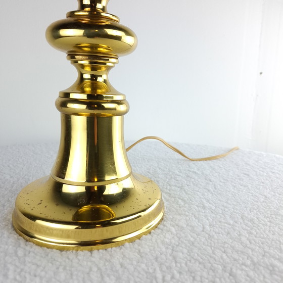 Image 1 of Lampe de table vintage en laiton, années 60/70, style milieu du siècle