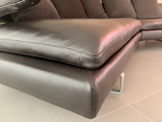 Image 1 of B&amp;B Italia Design Divano Lounge Divano Pelle Marrone Scuro