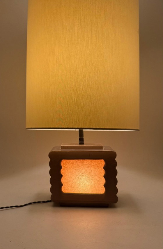 Image 1 of Art deco Keramik-Tischlampe, Andre Fau Boulogne Frankreich um 1940