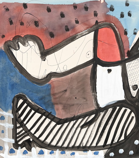 Image 1 of Nude in Chromatic Construction c.2000 - High-quality painting