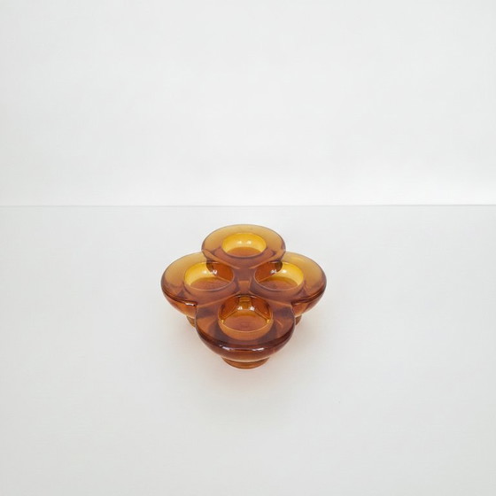 Image 1 of Portacandele vintage Northern Lights Geneva – Sandra Rich – Vetro ambrato