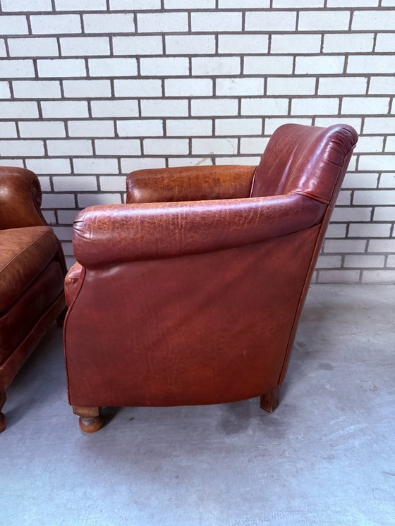 Image 1 of Suite de Fauteuils Club Roche Bobois Cuir