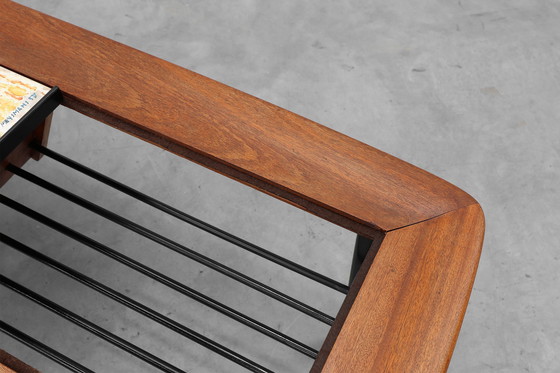 Image 1 of Tavolino modello 210, legno di teak e ceramica, di Alfred Hendrickx, Belform