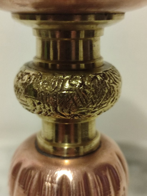 Image 1 of Dekorativer Ritualkelch, Kupfer und Messing – Lebensbaum (15 cm)