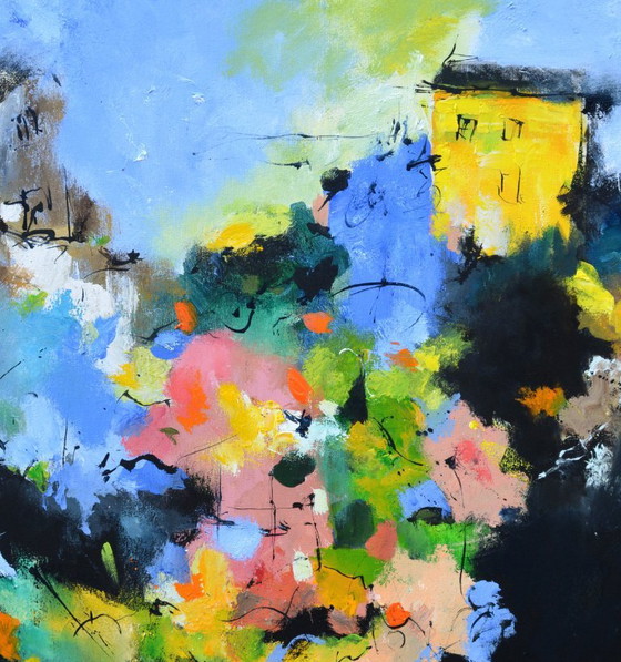 Das gelbe Haus auf dem Hügel – Gemälde & Zeichnungen, Canvas (photo 3 of 5)