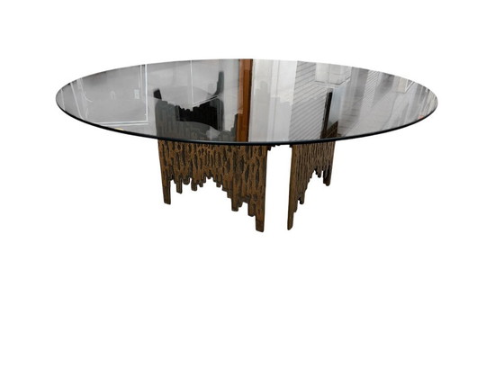 Image 1 of Tavolino da caffè brutalista in bronzo